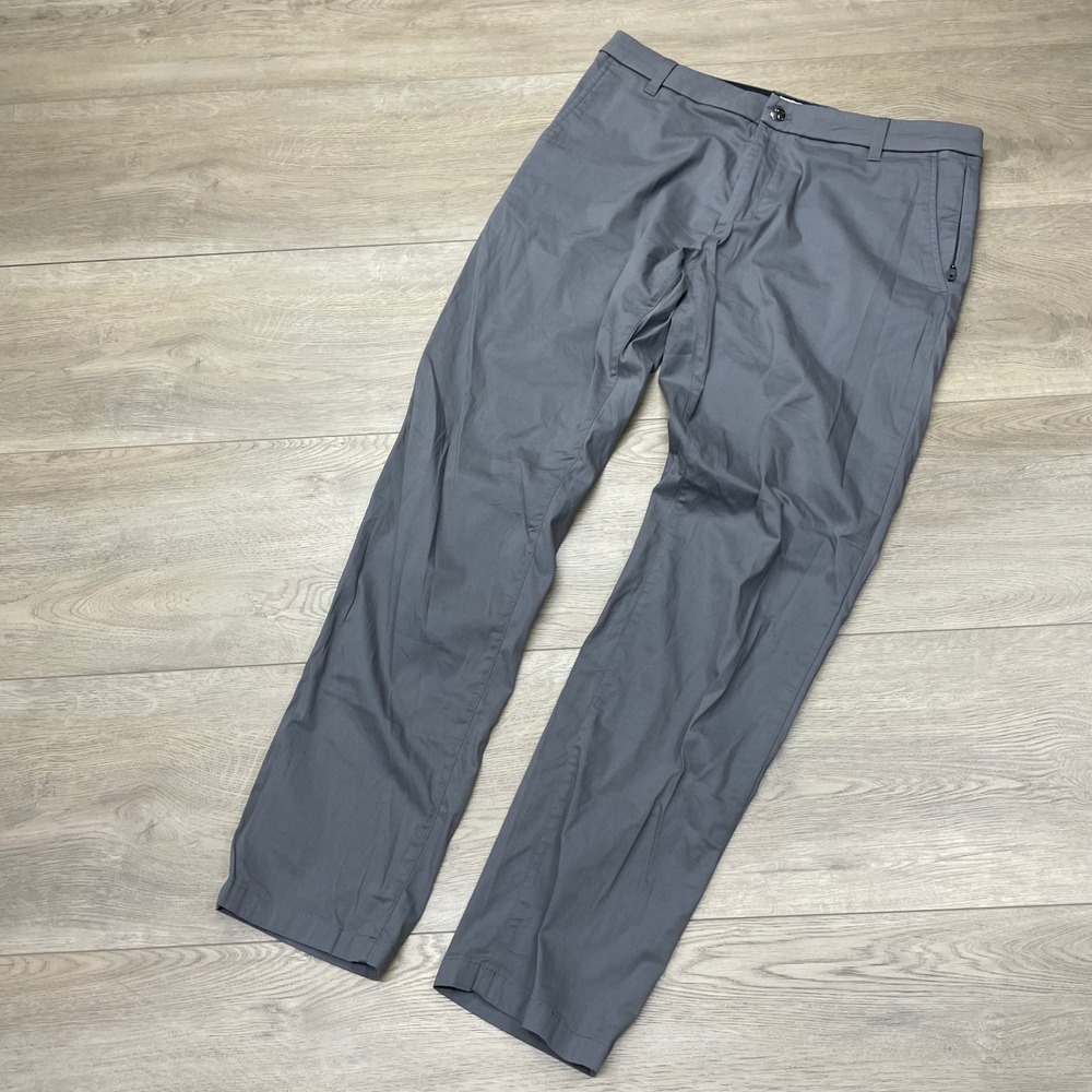 Birddogs Chino Pants Mens 34x32 Gray Stretch Cotton Blend Casual Trousers